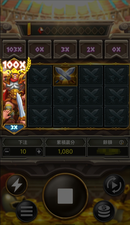 RG電子《神鬼戰士》遊戲畫面